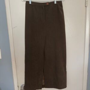 Vintage Faux Suede Express Maxi Skirt
